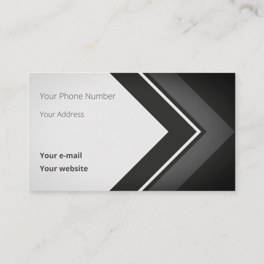 Logical Black Retro Arrow Visitekaartje (Achterkant)