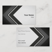 Logical Black Retro Arrow Visitekaartje (Voorkant / Achterkant)