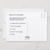 "Logicus Randomus" Funny Cancer Briefkaart (Achterkant)