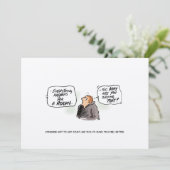 "Logicus Randomus" Funny Cancer Briefkaart (Staand voorkant)