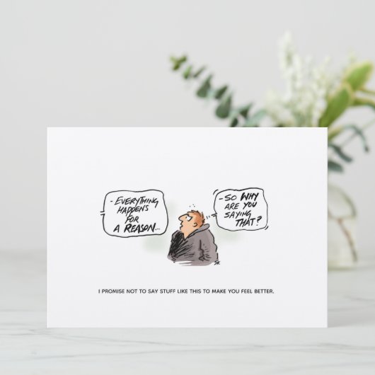 "Logicus Randomus" Funny Cancer Briefkaart (Staand voorkant)