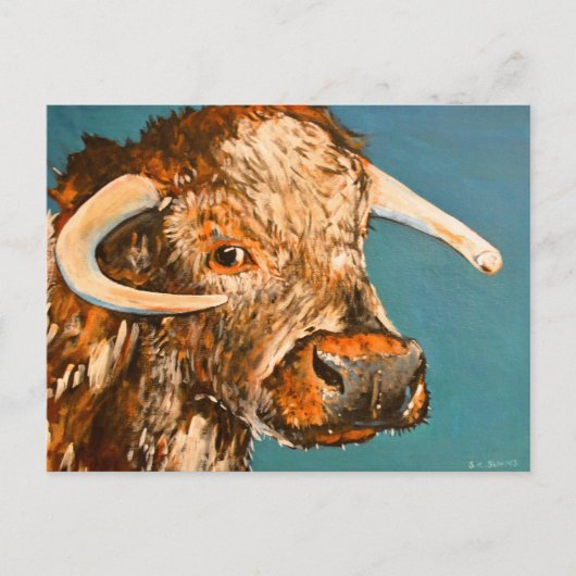 Logie Longhorn 2 Briefkaart (Voorkant)