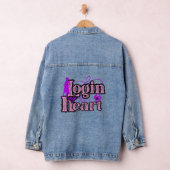 Login in mijn hart: romantisch en speels design denim jacket (Hangar)