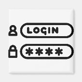 LOGIN/MOT DE PASSE MAGNEET (Voorkant)