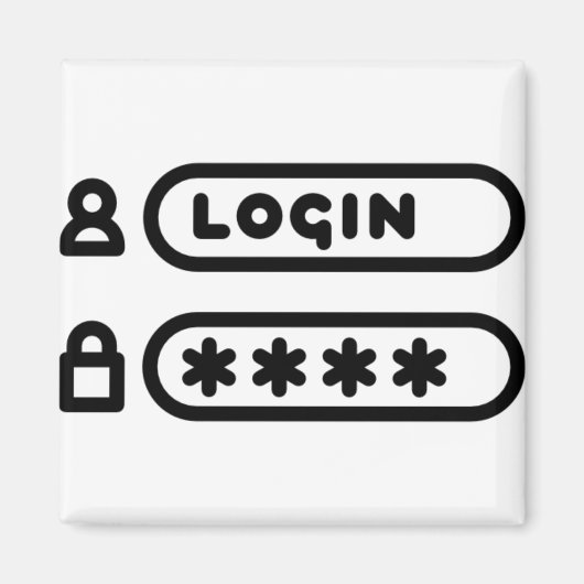 LOGIN/MOT DE PASSE MAGNEET (Voorkant)