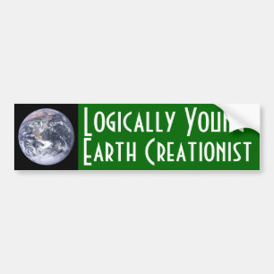 Logisch Jong-Aarde Creationist Bumpersticker