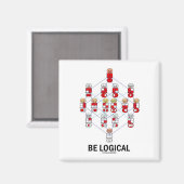 Logisch zijn (Logisch Tesseract Hasse Diagram) Magneet (Voorkant / Achterkant)