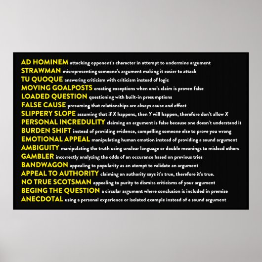 Logische fouten poster (Voorkant)