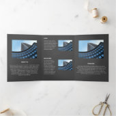 Logische monochromatische geometrische retroflecto drieluik kaart (Binnen)