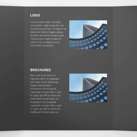 Logische monochromatische geometrische retroflecto drieluik kaart (Binnenkant midden)