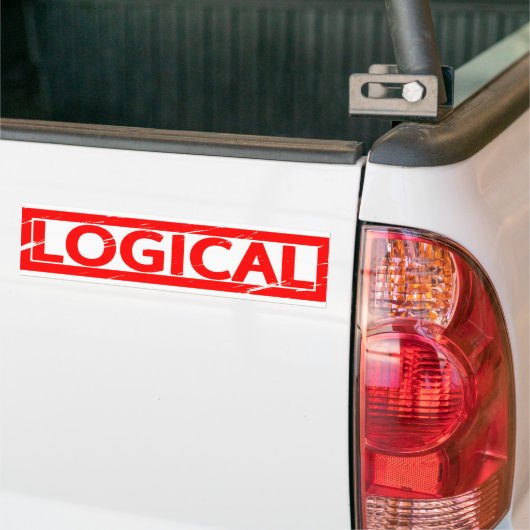 Logische stempel bumpersticker (Op Truck)