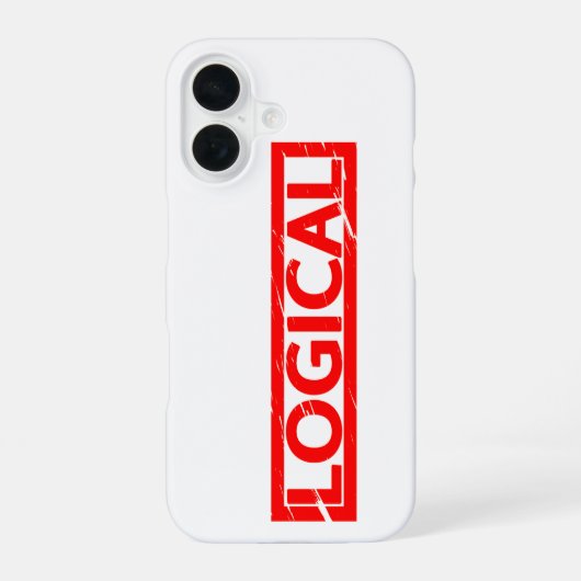 Logische Stempel iPhone 16 Hoesje (Achterkant)