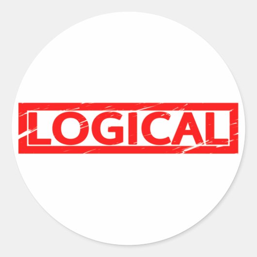 Logische stempel ronde sticker (Voorkant)