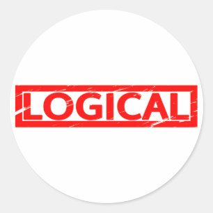 Logische stempel ronde sticker