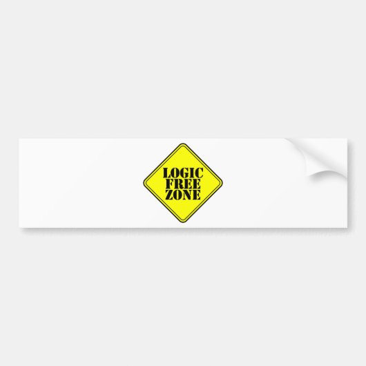 LOGISCHE VRIJE ZONE BUMPERSTICKER (Voorkant)