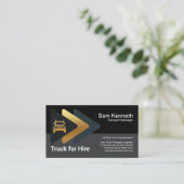 Logistic Gold Arrow Retro Truck Transport-driver Visitekaartje (Staand voorkant)