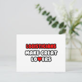 Logistici maken grote liefhebbers briefkaart (Staand voorkant)