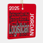 Logisticien Extraordinaire CUSTOM Keramisch Ornament (Rechts)