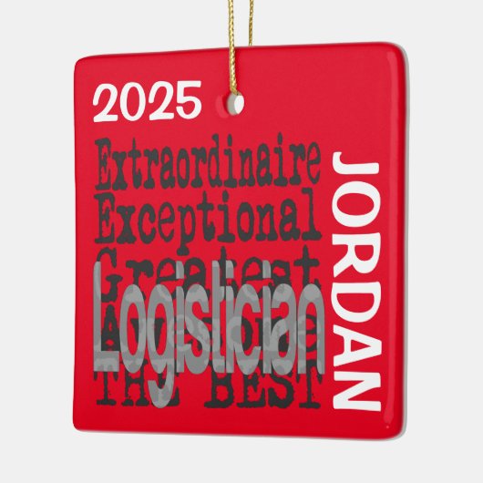 Logisticien Extraordinaire CUSTOM Keramisch Ornament (Links)