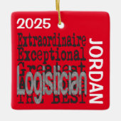 Logisticien Extraordinaire CUSTOM Keramisch Ornament (Voorkant)