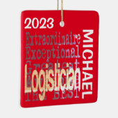 Logisticien Extraordinaire CUSTOM Keramisch Ornament (Rechts)