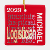 Logisticien Extraordinaire CUSTOM Keramisch Ornament (Voorkant)