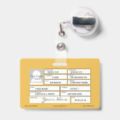 Logistics Badge (Achterkant met uittrekbare clip)