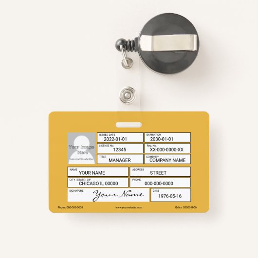 Logistics Badge (Achterkant met intrekbare)