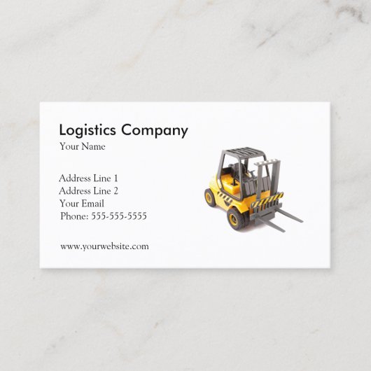 Logistics Company Business Card-sjabloon Visitekaartje (Voorkant)