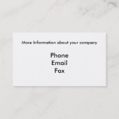Logistics Company Visitekaartje (Achterkant)