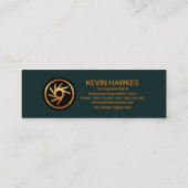 Logistics Freight Motif Faux Gold Column Mini Visitekaartje (Achterkant)