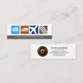 Logistics Freight Transportation Motif Mini Visitekaartje (Voorkant / Achterkant)