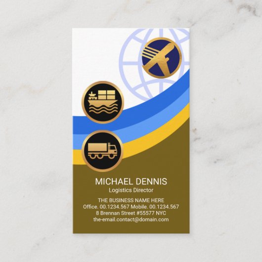 Logistics Global Layers Supply Chain Management Visitekaartje (Voorkant)