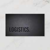 Logistics Minimalist Black Bold Text Visitekaartje (Voorkant)