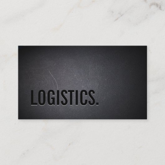 Logistics Minimalist Black Bold Text Visitekaartje (Voorkant)