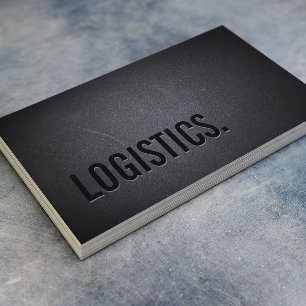 Logistics Minimalist Black Bold Text Visitekaartje