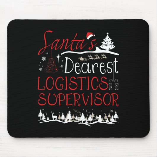 Logistics Supervisor Xmas Job Funny Christmas Muismat (Voorkant)