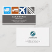 Logistics Transport Icons Distribution Visitekaartje (Voorkant / Achterkant)