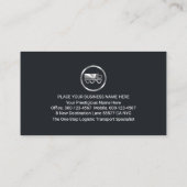 Logistics Transport Route Lines Trucker Visitekaartje (Achterkant)