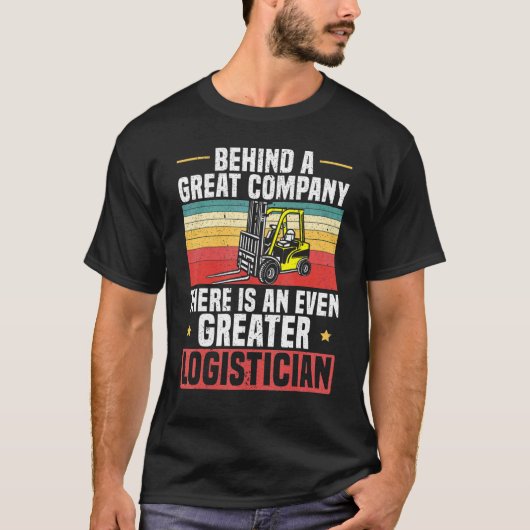 Logisticus Cargo Warehouse Worker Warehousing Log T-shirt (Voorkant)