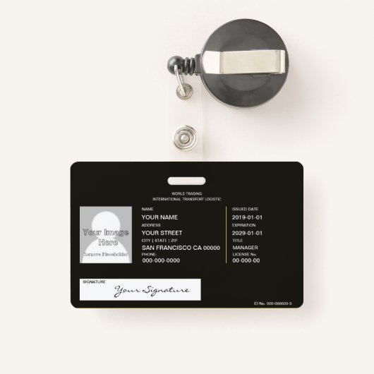 Logistiek Badge (Achterkant met intrekbare)