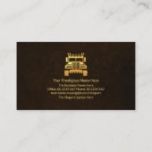 Logistiek driver bruine Grunge Gold Moving Box Visitekaartje (Achterkant)