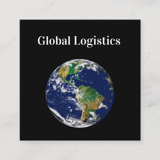 Logistiek en verzendservices Square Business CA Vierkante Visitekaartje (Voorkant)