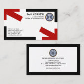 Logistiek fancy buistisch buisvormige rode pijlen visitekaartje (Voorkant / Achterkant)