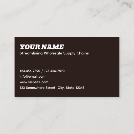 Logistiek Groothandel Visitekaartje (Achterkant)