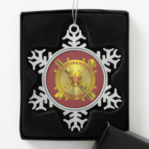 Logistiek Korps Tin Sneeuwvlok Ornament