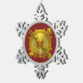 Logistiek Korps Tin Sneeuwvlok Ornament (Rechts)