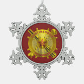 Logistiek Korps Tin Sneeuwvlok Ornament (Voorkant)