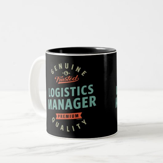 Logistiek Manager Tweekleurige Koffiemok (Voorkant links)