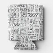 LOGISTIEK patroon met woorden Blikjeskoeler (Achterkant)